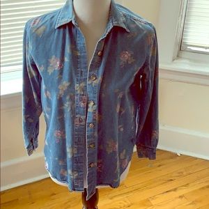 Jean Jacket with Floral Design